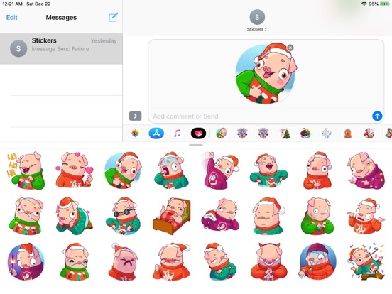Screenshot #5 pour Christmas Piggy Funny Sticker