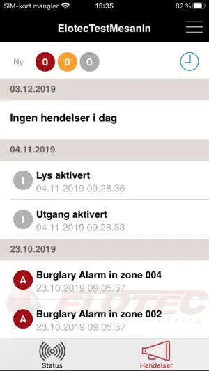 Elotec IOT screenshot 2