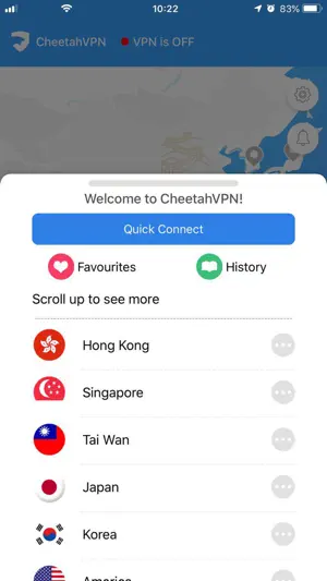 Cheetah Vpn Proxy for WiFi 4G screenshot 3
