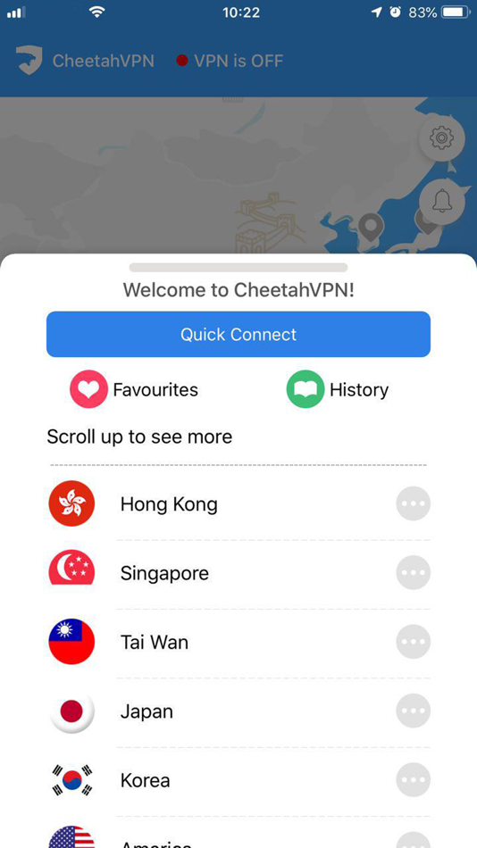 #3. Cheetah Vpn Proxy for WiFi 4G (iOS) Podle: Ywvision Pte Ltd