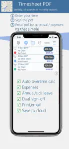 Timesheet PDF screenshot #1 for iPhone