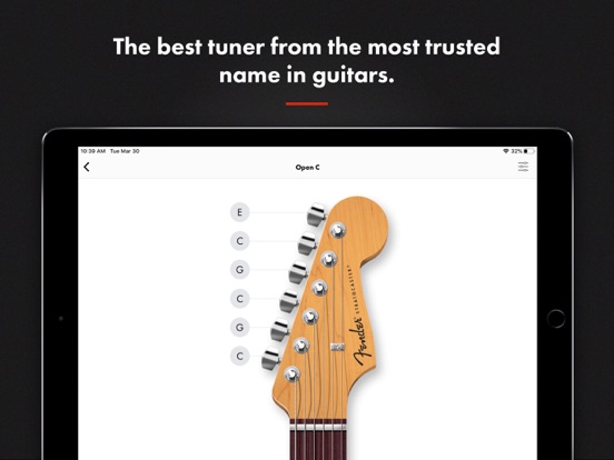 Fender Tune: Guitar Tuner App iPad app afbeelding 1