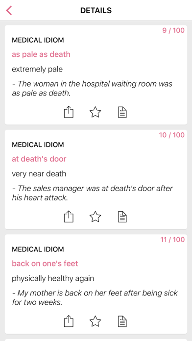 Medical Body idioms in English Screenshot