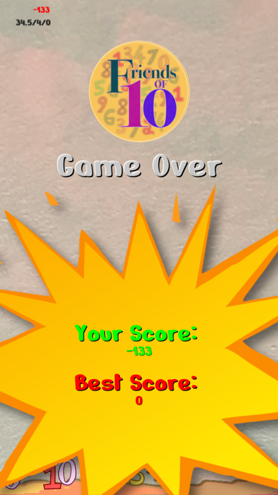 Friends Of Ten Math Drill Game Screenshot