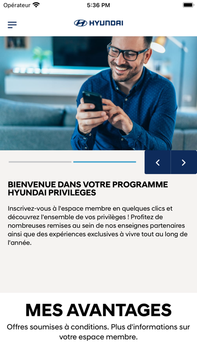 Hyundai Privilèges Screenshot