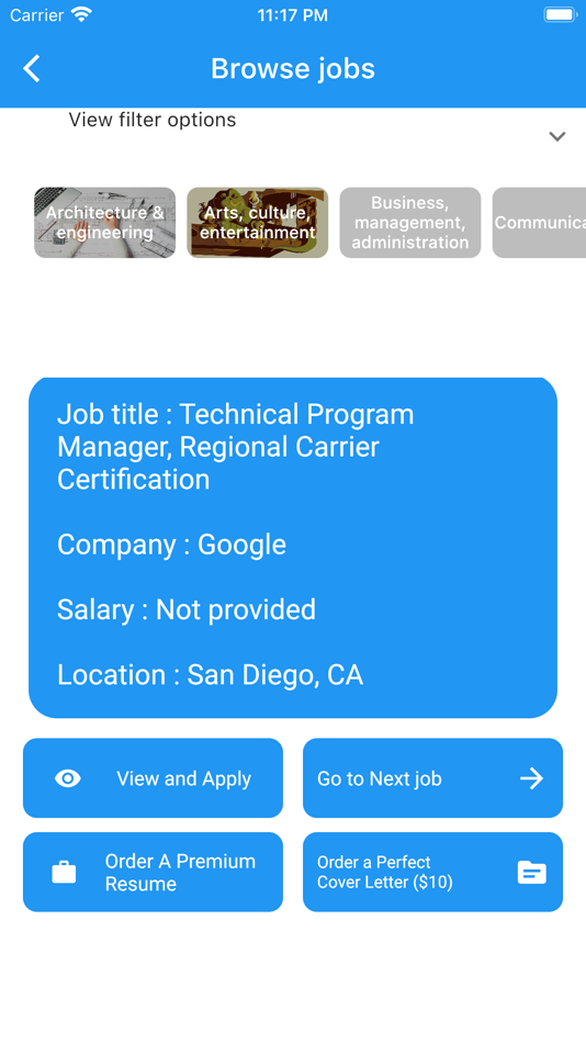 #7. Resume Builder & Job search (iOS) Podle: Dao Ibrahim