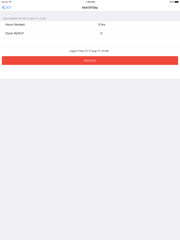 DCT iPad screenshot