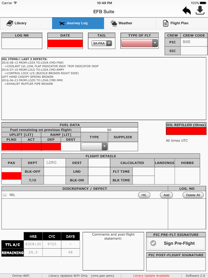 #1. EFB Suite (iOS) Podle: Pan Aero