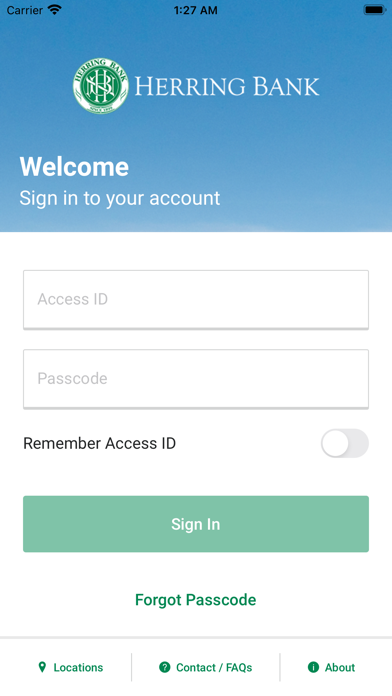 Herring Bank Mobile Banking Screenshot