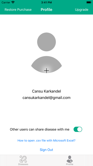 Medical Data Screenshot