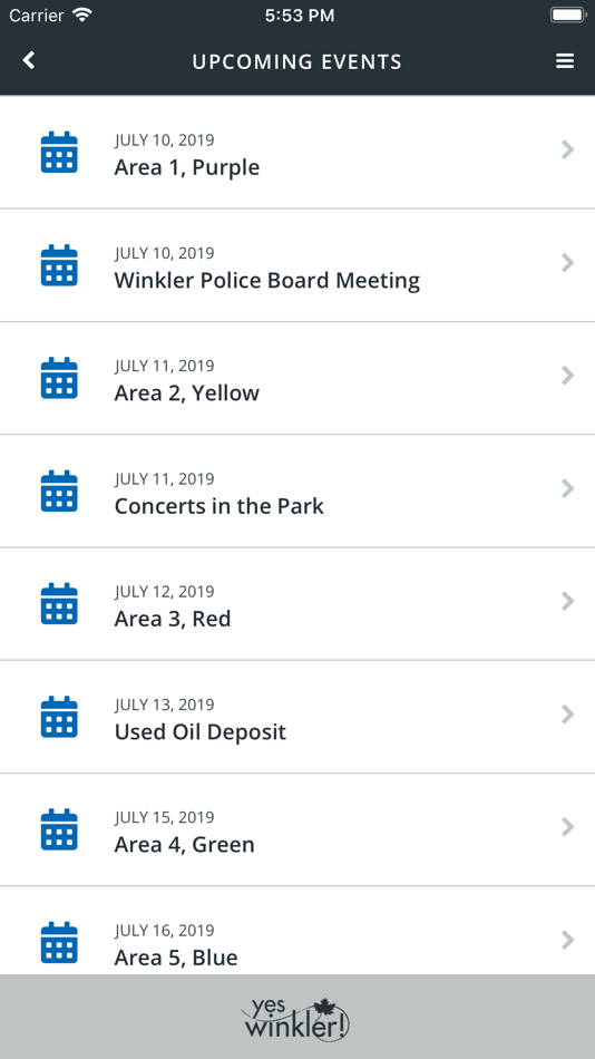 #5. Winkler (iOS) 由: City of Winkler