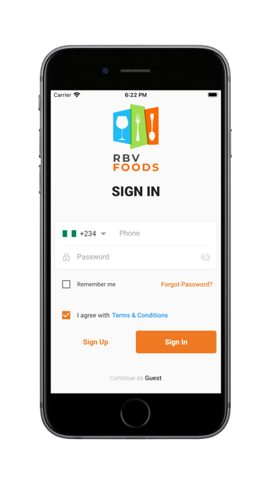 RBV Food Screenshot