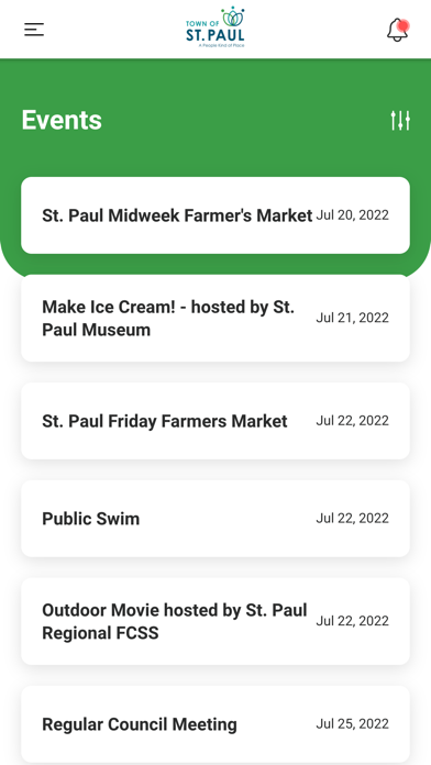 Town of St. Paul App Screenshot