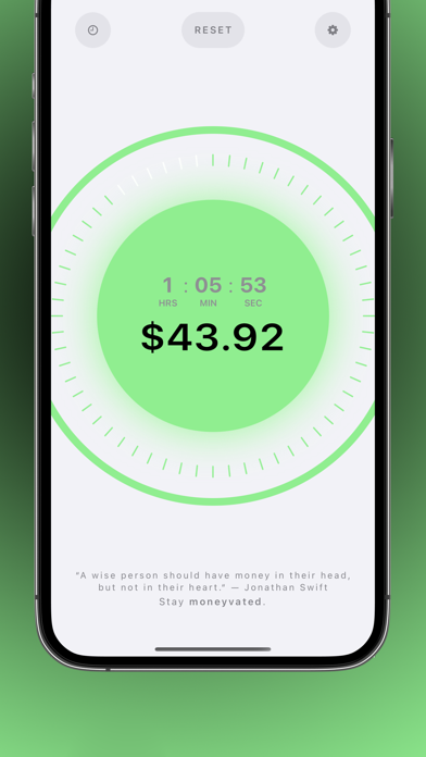 Moneyvated: Money Income Timer Screenshot