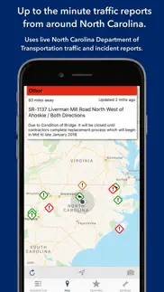 north carolina roads traffic iphone screenshot 1