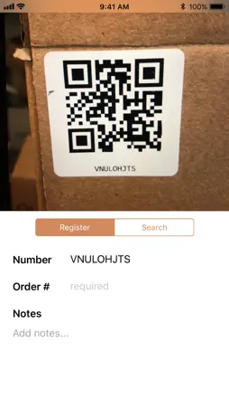 Package Registration screenshot 1