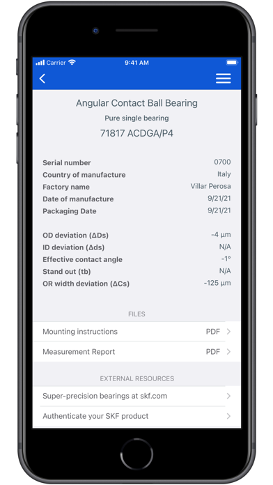 SKF Super-precision manager screenshot 3