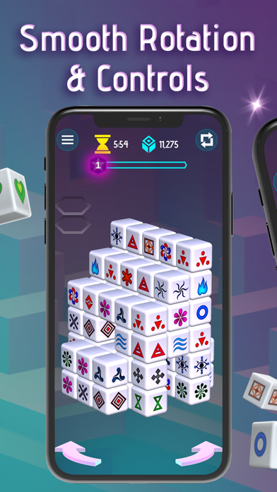 Mahjong Dimensions - 3D Cube Screenshot