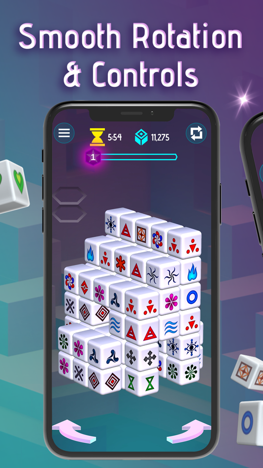 #3. Mahjong Dimensions - 3D Cube (iOS) 由: Arkadium