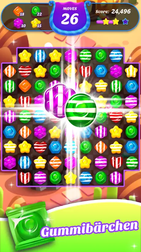 Gummy Candy Blast！Match 3 Game