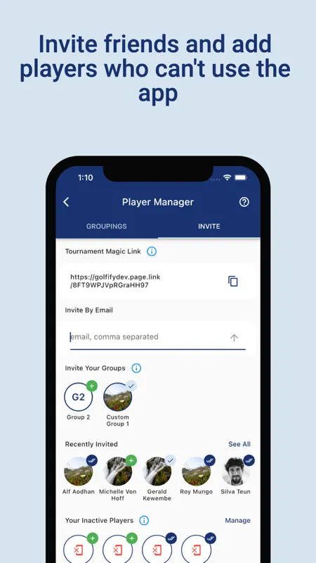 Golfify - Golf Tournament App screenshot 2 of 8