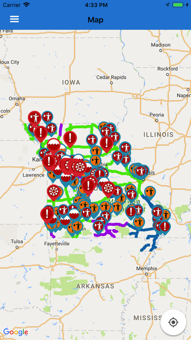 MoDOT Traveler Information Screenshot