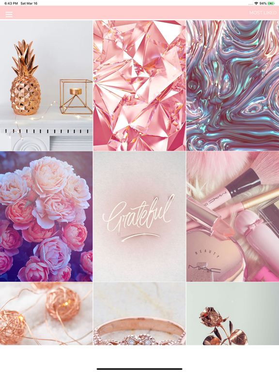 Rose Gold Wallpapers iPad screenshot 9 - Photo & Video app