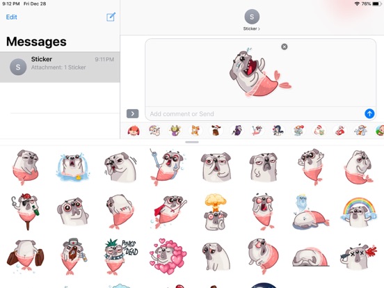 Screenshot #5 pour Water Pug Dog Funny Stickers