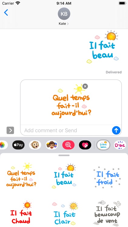 Pretty letter for French4