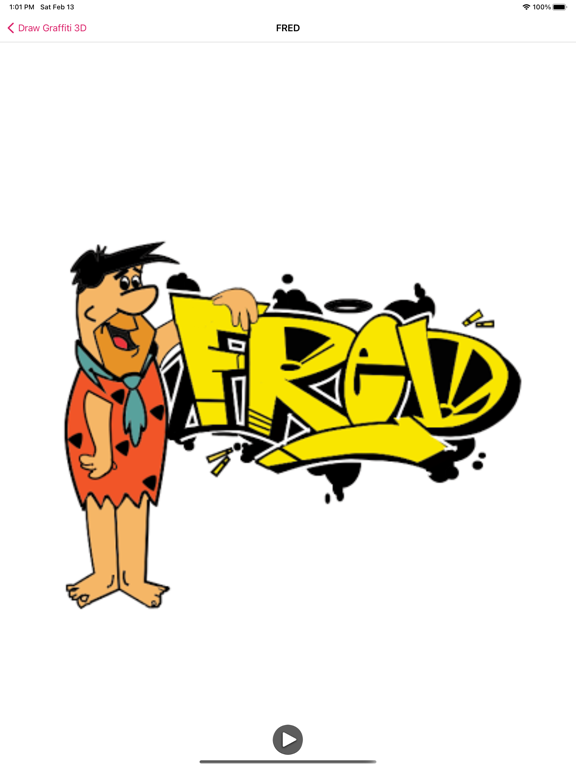 How to Draw Graffiti 3D iPad screenshot 5 - Entertainment app