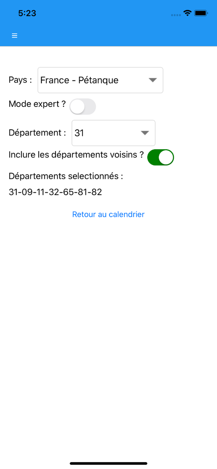 Pétanque Calendriers Concours