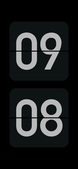 ‎FlipClock - big digital clock Screenshot