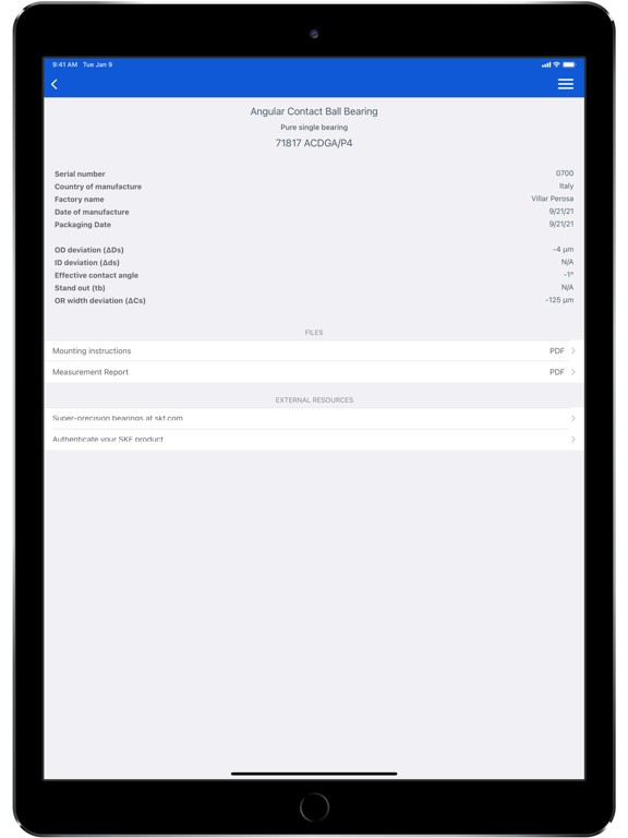 Screenshot #6 pour SKF Super-precision manager