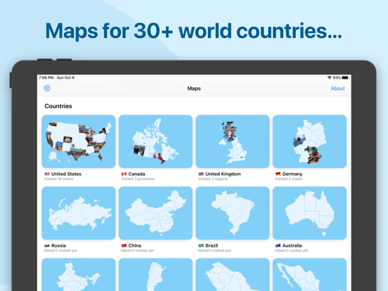 Photo Map - Travel Tracker iPad screenshot 4 - Travel app