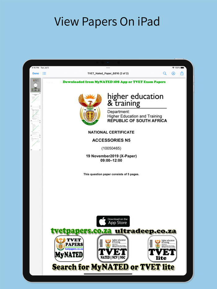 TVET Exam Papers lite - NATED