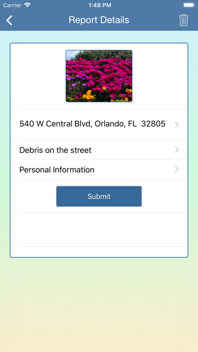 OCFL 311 Screenshot
