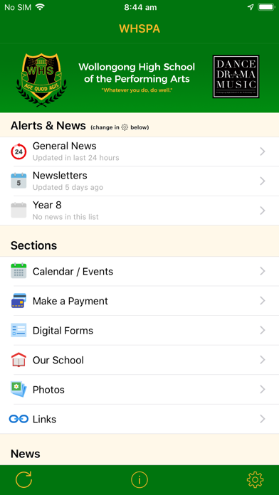Screenshot 2 of Wollongong High School App
