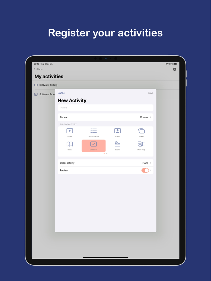 Study Planner Schedule and task