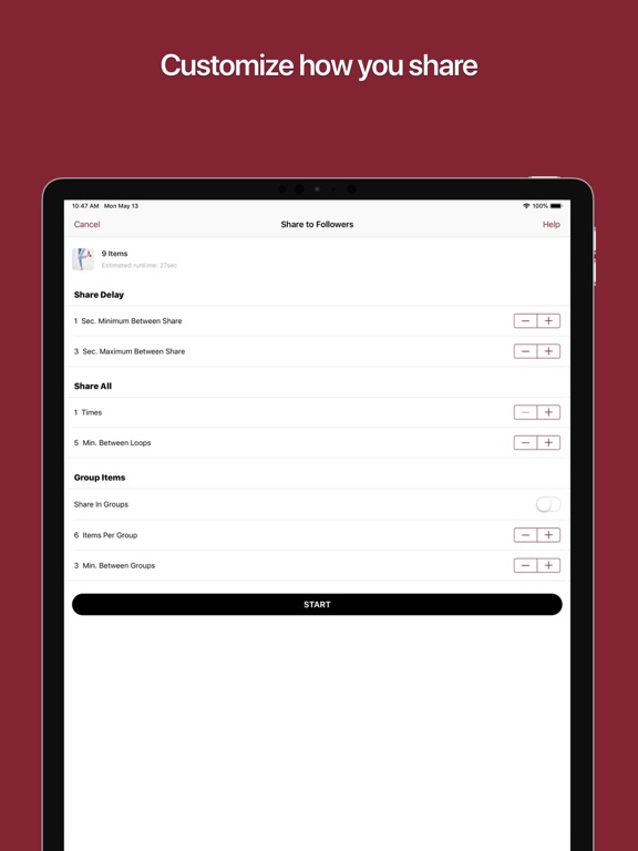 ClosetMate: Poshmark Bot iPad screenshot 5 - Productivity app