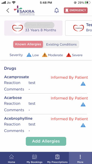 Sakra Patient App Screenshot