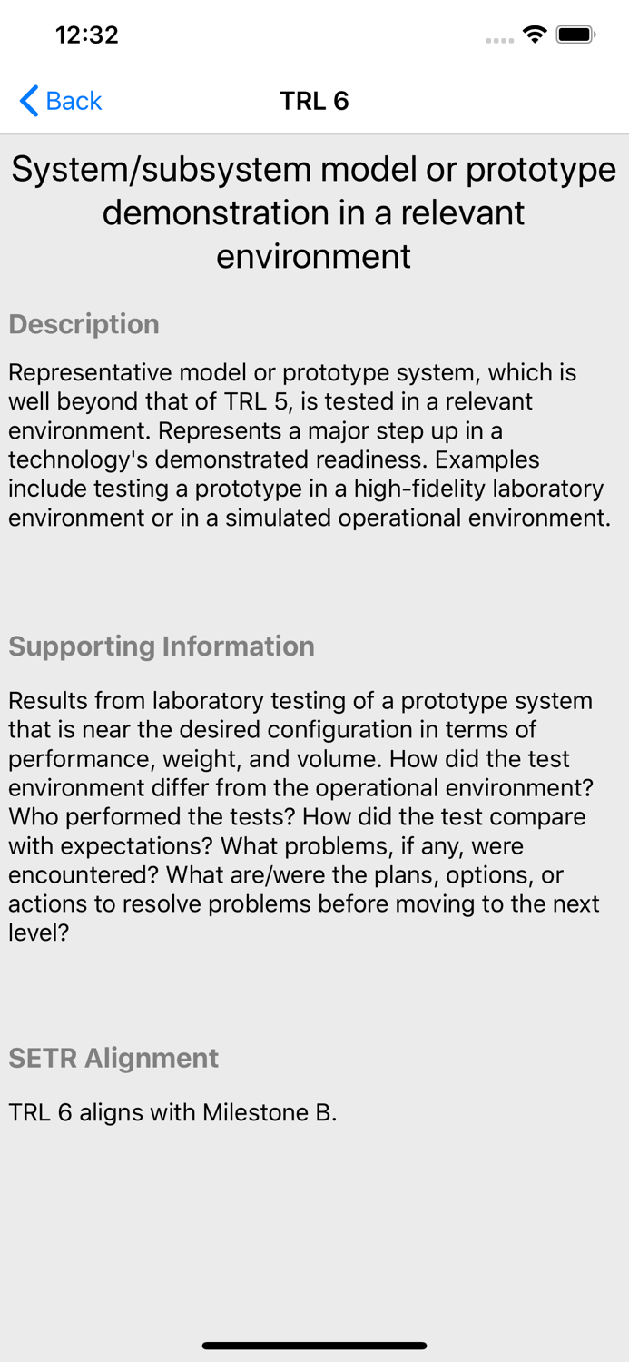Technology Readiness Levels