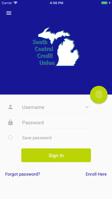 South Central CU Mobile App Screenshot