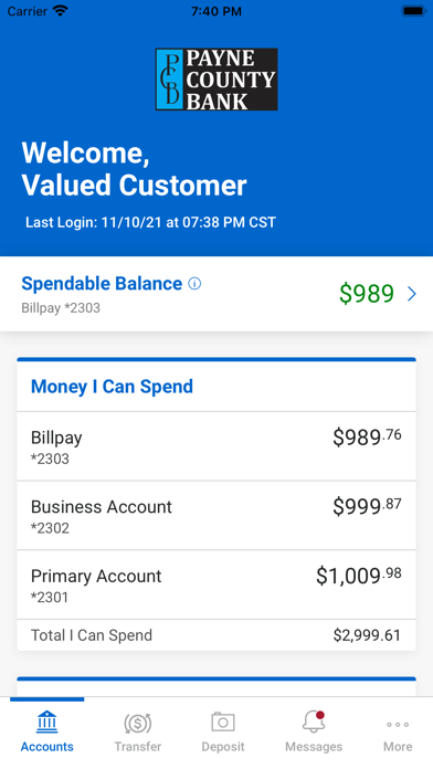 PCB Mobile - Payne County Bank Screenshot