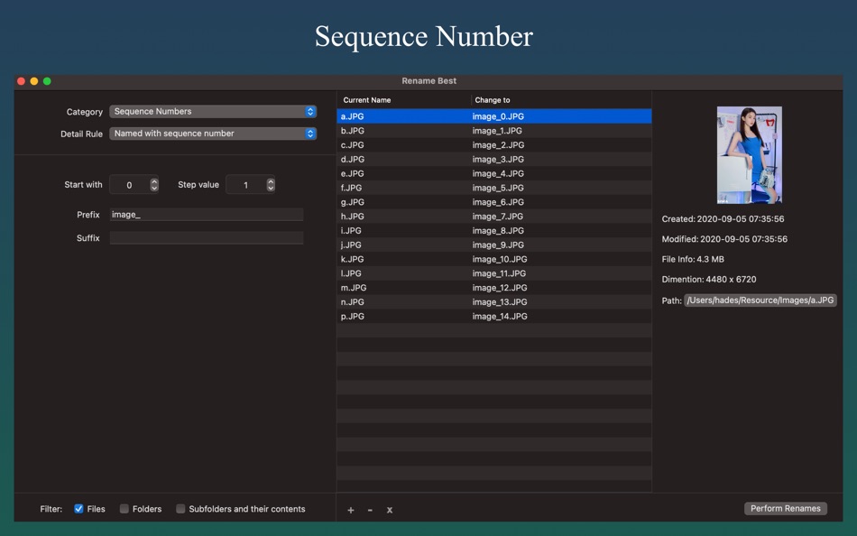 #2. RenameBest: Rename in Batch (macOS) 게시자: 崴 杨