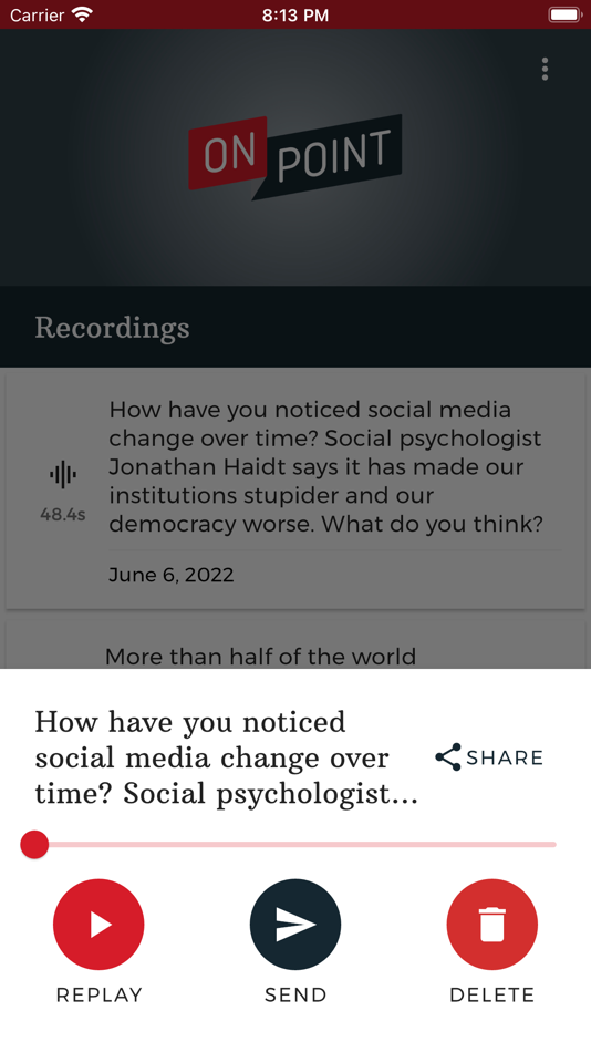 #7. On Point VoxPop (iOS) De: Kinga Voxpop Limited