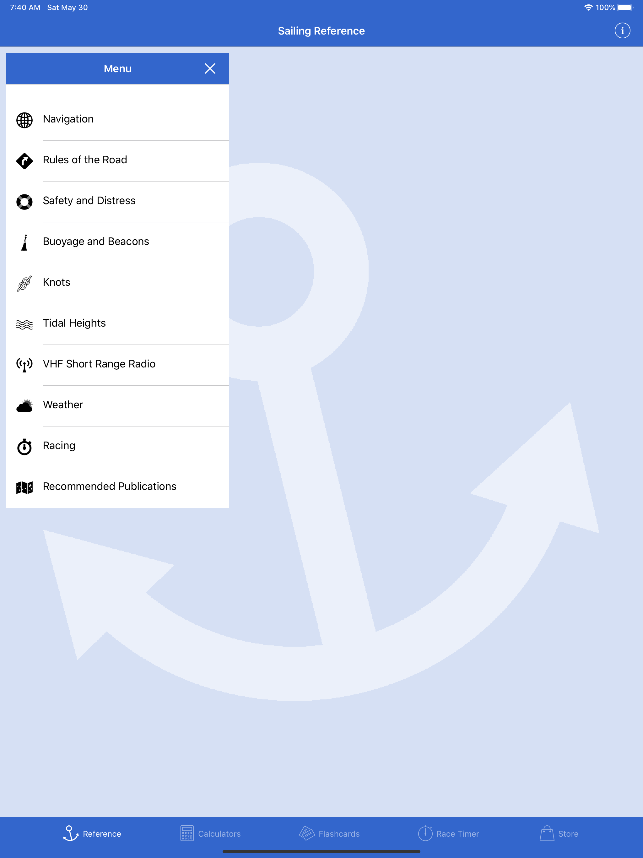 Sailing Reference