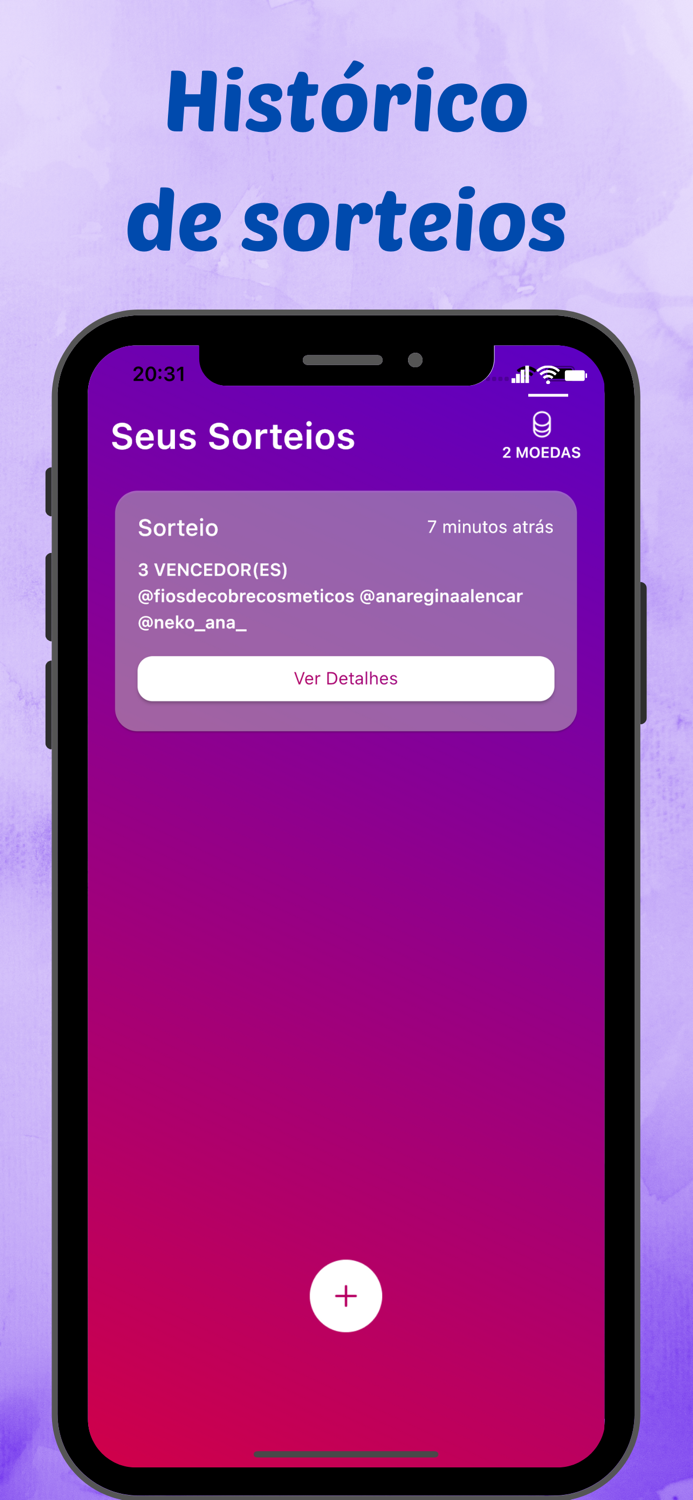Sorteio de comentários do post