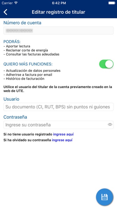 UTE Móvil Screenshot