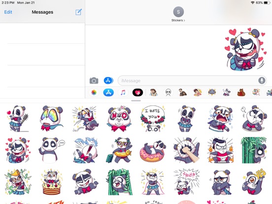 Screenshot #5 pour Cute Panda Pun Funny Stickers