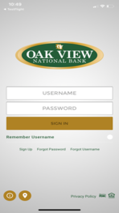 Oak View National Bank Screenshot